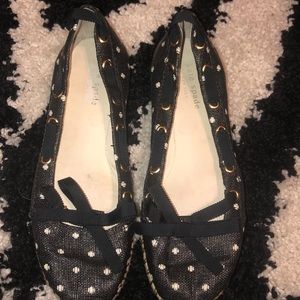 Kate Spade Black and White Polka Dot Espadrilles